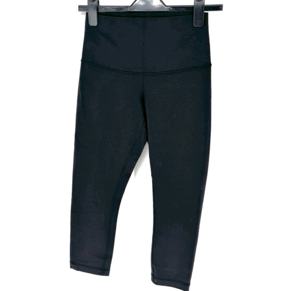 lululemon athletica Black Cropped High-Rise Leggings